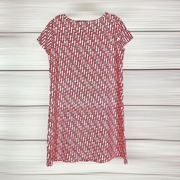 J.McLaughlin A-Line Summer Dress Short Sleeve Raspberry Red Girls Size 8 - Picture 6 of 11